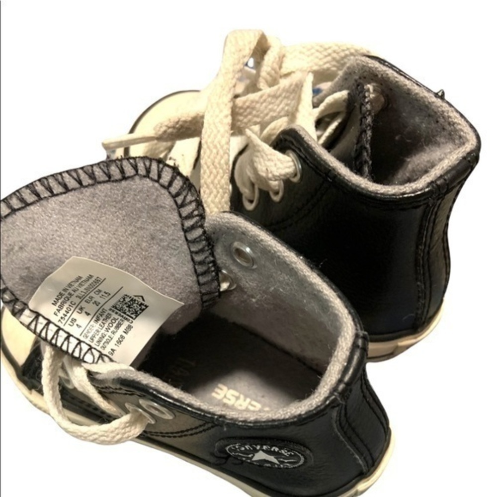 Converse Chuck Taylor All Star Hi Toddler's Shoes Black/Egret/Egret 754401c - Picture 15 of 16